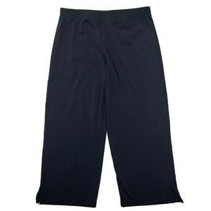 ADIDAS Gray Stretch Waist Pull On Crop Pants L